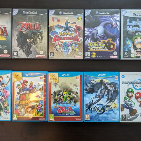 Diverse Nintendo-spill (Wii U og GameCube primært)