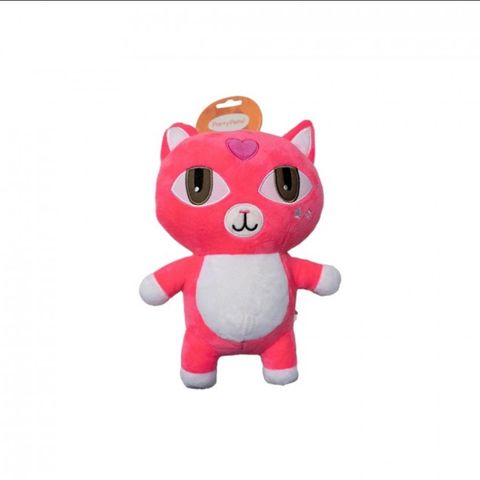 Dog Toy Pink Cat 26 cm Hundebamse, helt ny