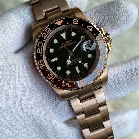 (NY) Seiko "Root Beer" Rosegold Mod