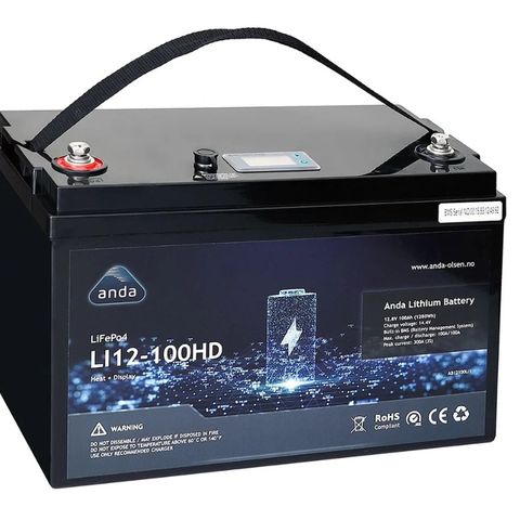 Kvalitets Litium batterier ifra Norske Anda Olsen.