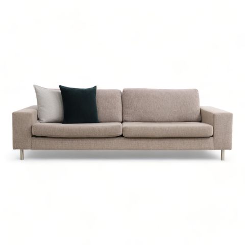 FRI FRAKT | Nyrenset | Lys brun/grå 3-seter sofa