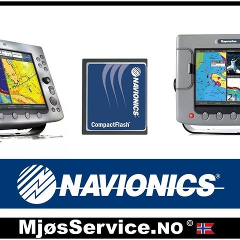 NAVIONICS NAV + KART PÅ CF-BRIKKE FOR RAYMARINE