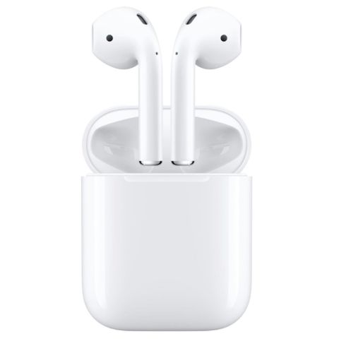 Apple AirPods (2. generasjon) 2019 trådløse øreplugger med ladeetui hvit