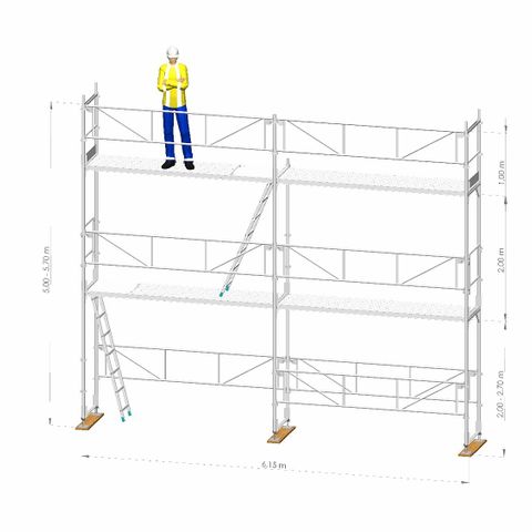 KAMPANJE! ALUHAK Fasadestillas pakke 34 m2