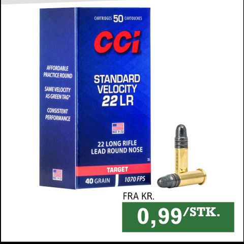 22LR CCI STANDARD, NORGES BESTE PRIS ? FRA 0,99,-