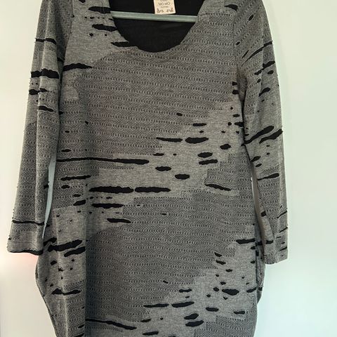 Ladies black and grey long sleeve sweater. Size medium. One of a kind.