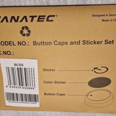 Fanatec Button Caps og Sticker set