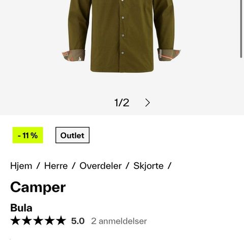 Militærgrønn skjorte, XL