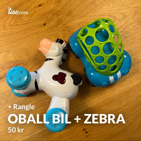 Oball Bil +Opptrekkbar kjørezebra m.lyd