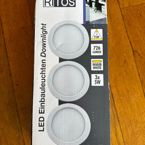 Ritos Downlight LED 3x5W Ø82mm