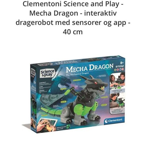 Radiostyrt leke - Drage fra Clementoni Science and Play - Mecha Dragon - 40 cm