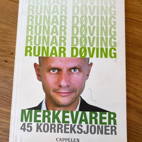 Merkevarer, 45 korreksjoner. Runar Døving.