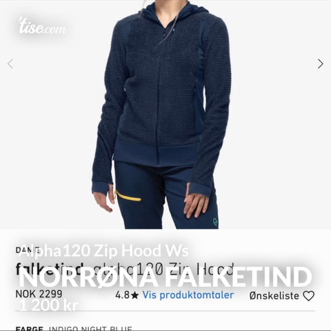 Norrøna Falketind Alpha120 Zip Hood Ws