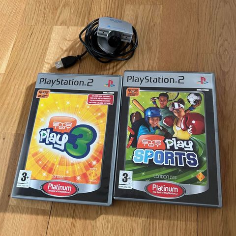 Eyetoy kamera med 2 spill