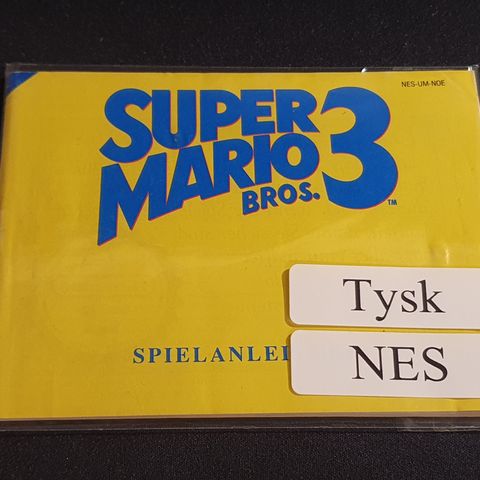 Manual til Super Mario 3 (NES / Original Nintendo)