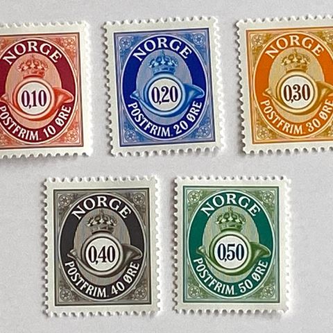 Norge 1997 Posthorn offset NK 1284 - NK 1288. Postfrisk