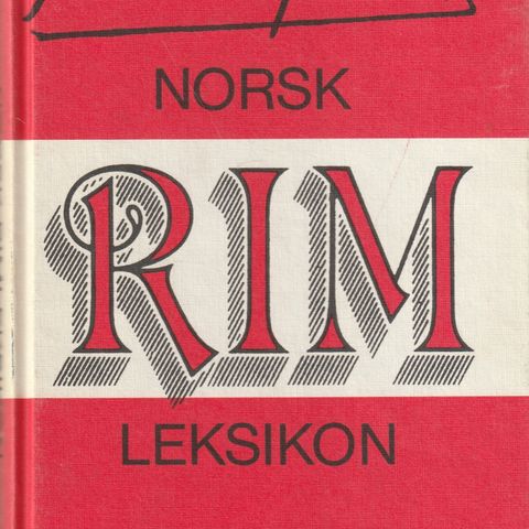 Jacob Dybwad Norsk Rim leksikon Kunnskapsforlaget 4utgave 1986 Innb.