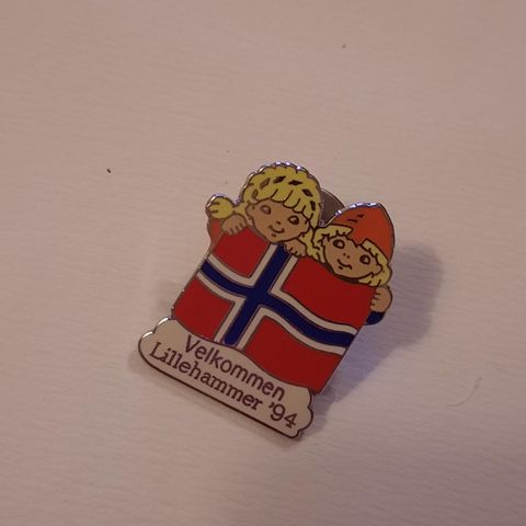 Flagg-pins Norge OL Lillehammer 1994