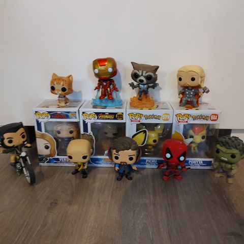 Funko pop marvel og pokémon