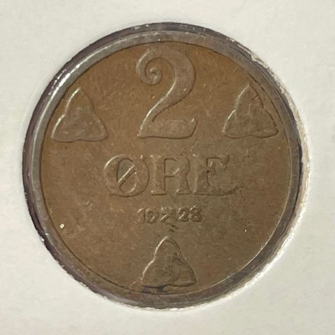 2 øre 1928 Haakon VII