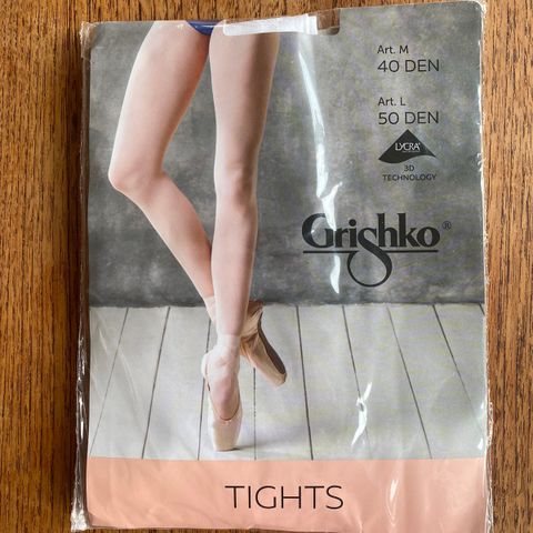 Ubrukt hvit Grishko Covertible tights 170-190 cm