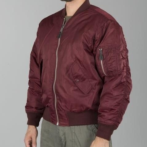 Brandit MA1 burgunder bomber jakke