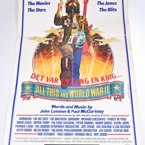 FILM PLAKAT. Det var en gang en krig. "All this and world war II"