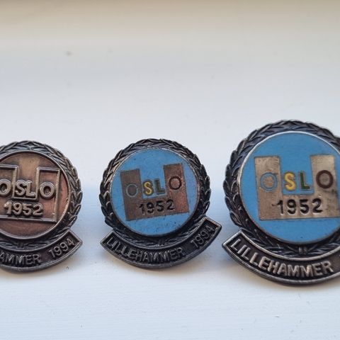 VENNSKAPS OL PINS LILLEHAMMER 1994-OSLO 1952 (pris er for alle 3)