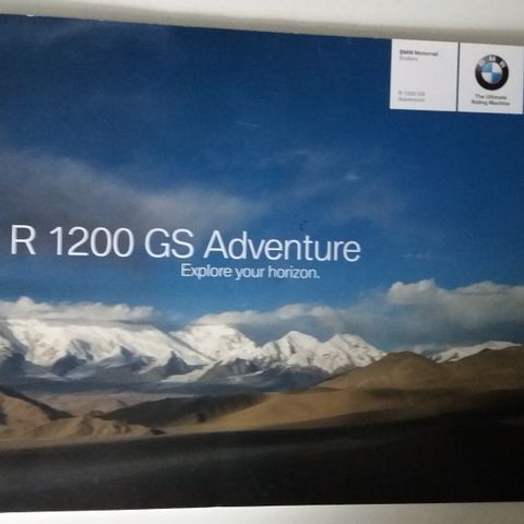 BMW R 1200 GS Adventure MC brosjyre.
