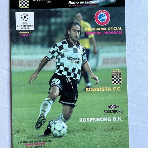 Program  Boavista - Rosenborg Champions League 1999