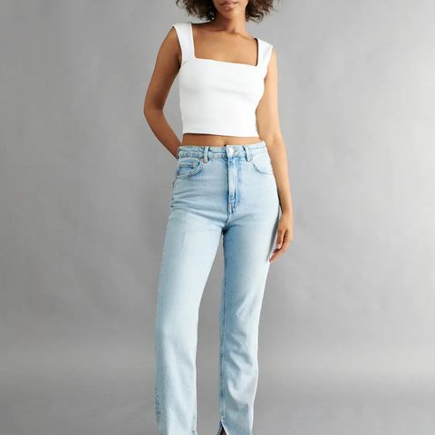 high waist split jeans Gina tricot