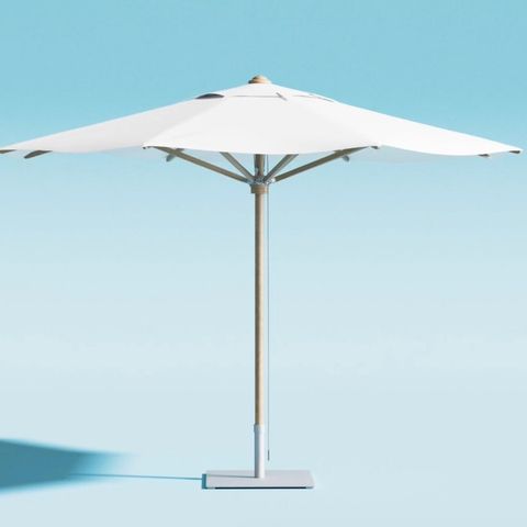Eksklusiv parasoll fra «Royal» (rustfritt stål/teak/3.5 meter)