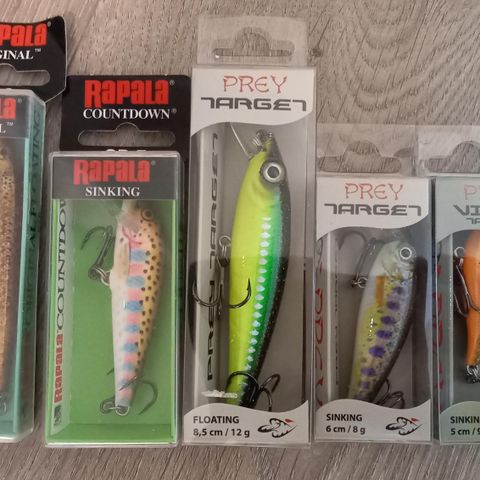 Rapala og Prey target wobblere