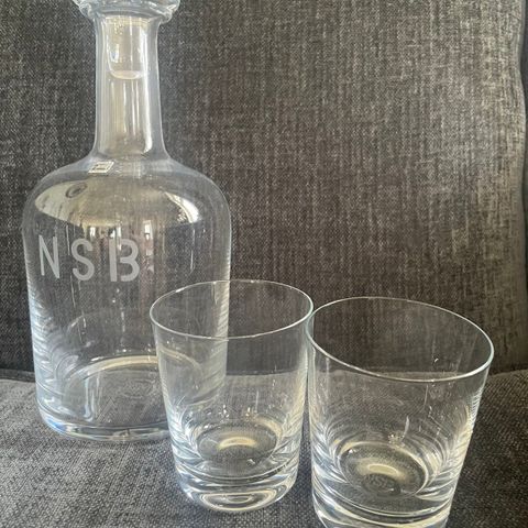 NSB karaffel m 2 glass