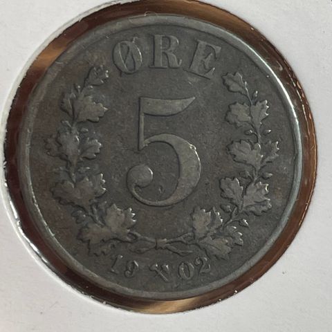 5 øre 1902 Oscar II