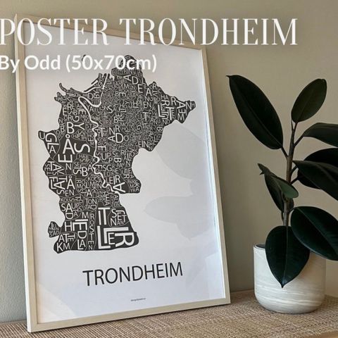 Poster Trondheim by Odd 50x70