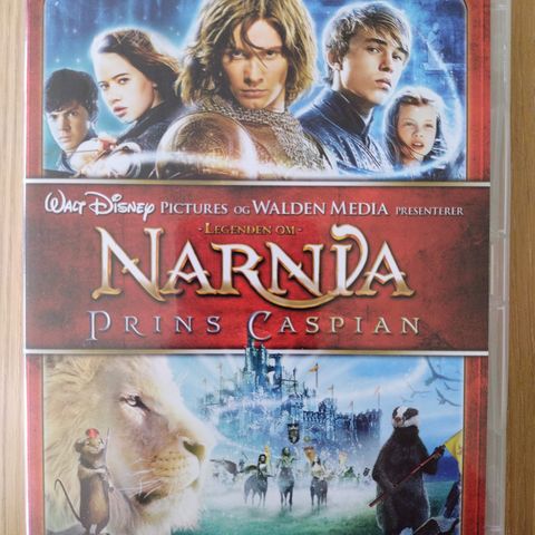 Dvd familiefilm. Legenden om Narnia. Prins Caspian. Norsk tale og tekst.