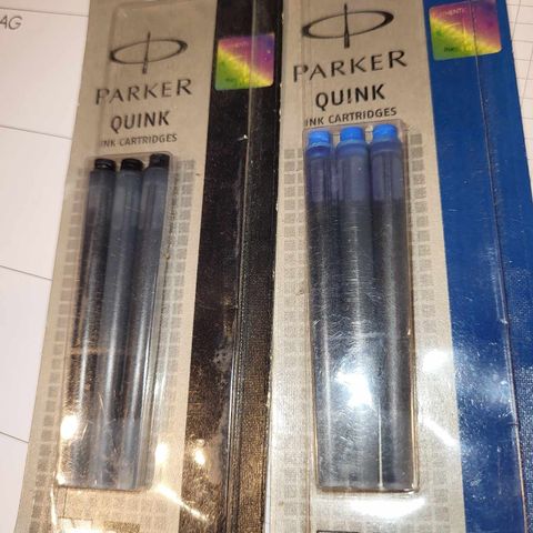 Partker Quink blekk til fyllepenn svart og blå