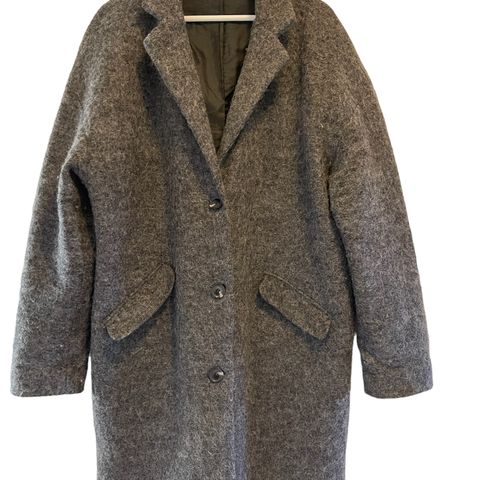 Mørk koksgrå ullkåpe fra Gina Tricot - Alice coat