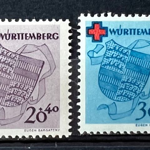 Wurttemberg Michel 40A-43A postfrisk