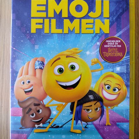 Dvd barnefilm. Emoji filmen. Norsk tale og tekst.