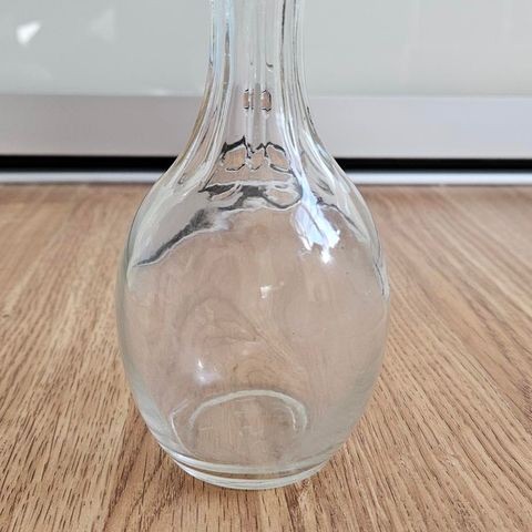 Vintage fransk glassflaske - vase, eddik, olivenolje- 25 cl