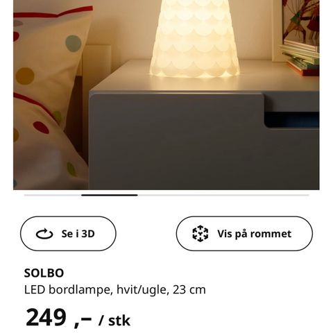 led bordlampe fra Ikea