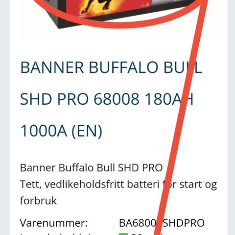 Båtbatterl 50% - 2x180Ah Banner Marin-batteri/SuperHeavyDuty