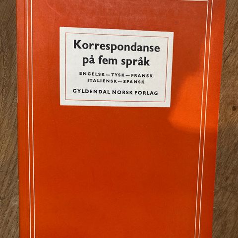 Gammel Bok om å skrive Meldinger PÅ FLERE språk. Fra 1955.