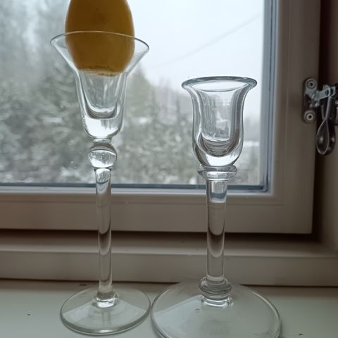 2 Pene lysestaker i glass