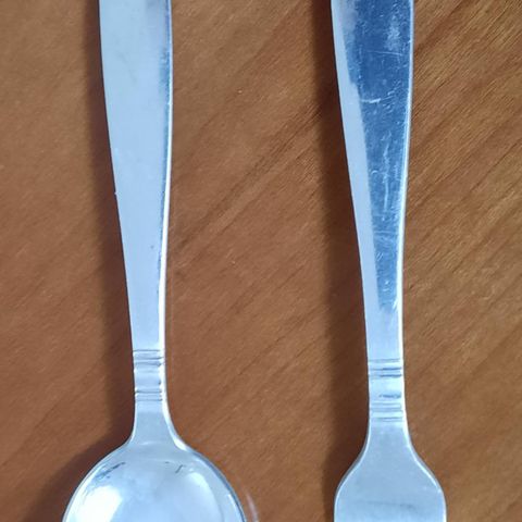 Retro Vidar gafler og skjeer mm sølvplett N M 40 g normal bruk
