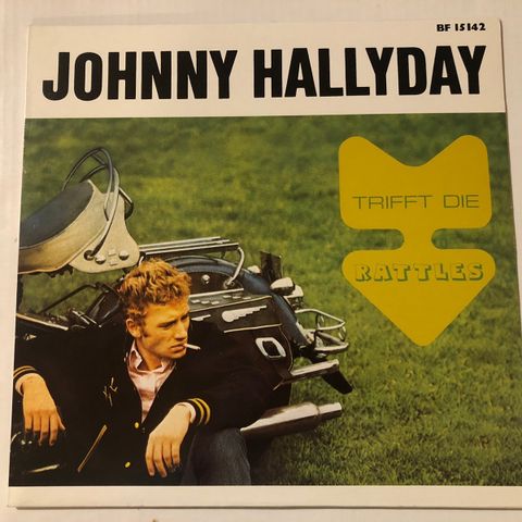 JOHNNY HALLYDAY / TRIFFT DIE RATTLES - VINYL LP (FRANKRIKES ROCKE-KONGE)