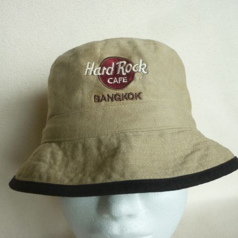 Vintage ubrukt Hard Rock Cafe Bangkok (1991-2021) - Tosidig bøttehatt.