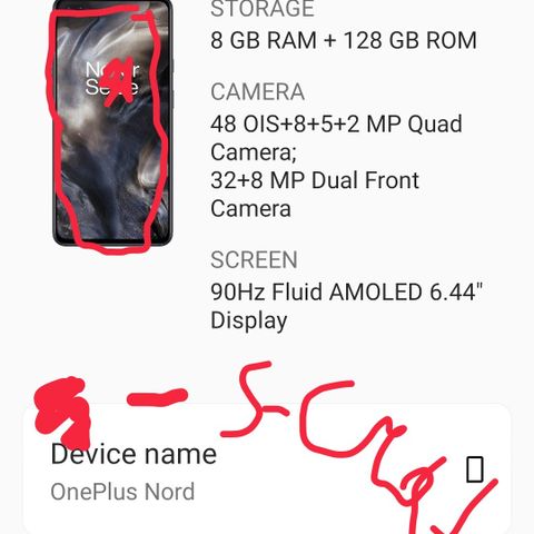 One plus Nord grey onyx 8/128 gb 765G snapdragon